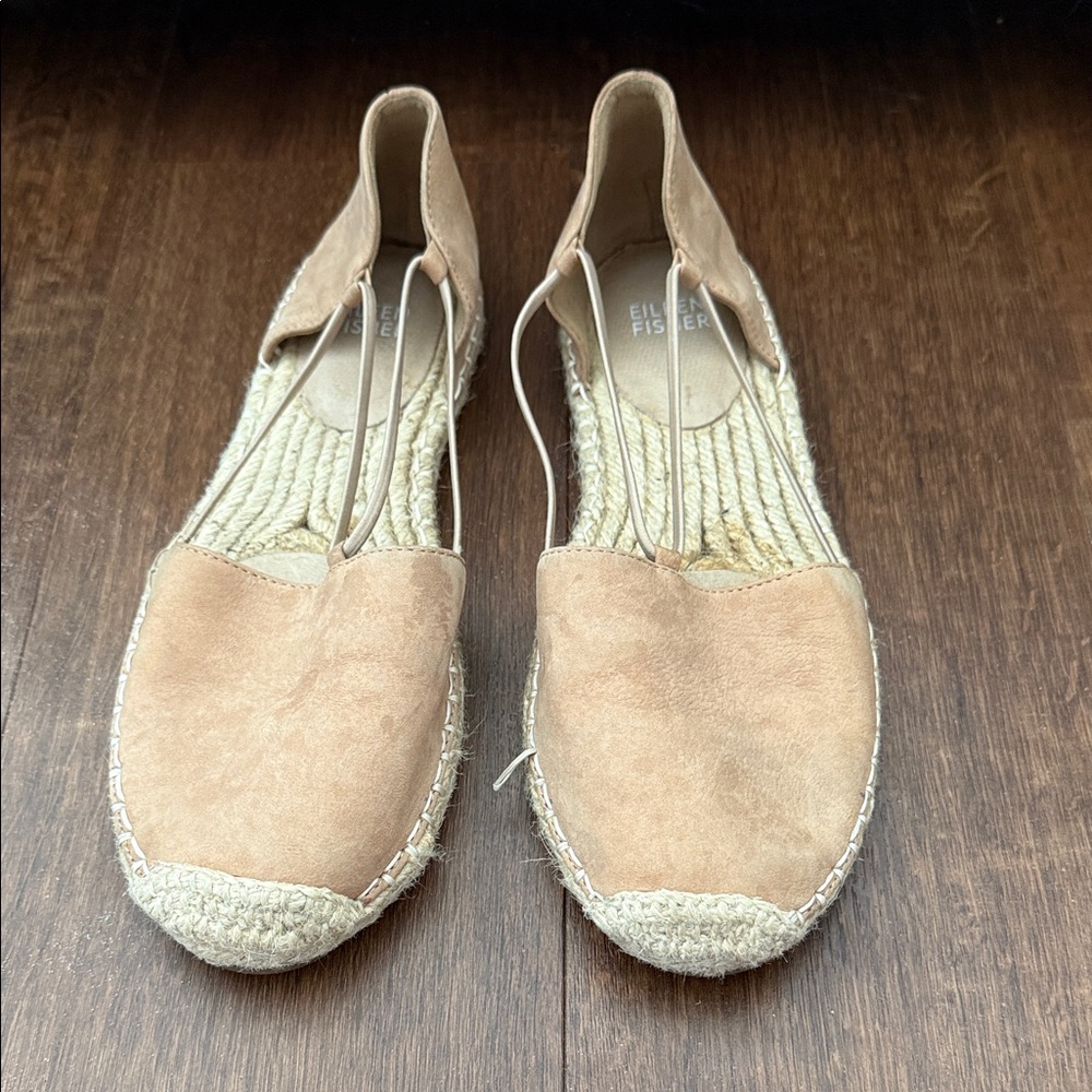 Eileen Fisher Beige Espadrille Flats